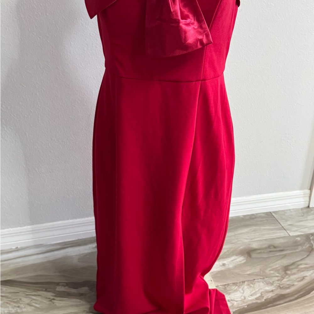Chic One Shoulder Red Dress